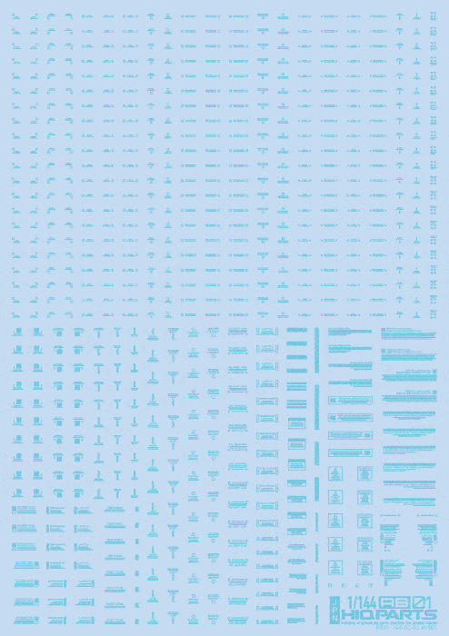 1/144 RB01 Caution Decal Pastel Blue(1pc)