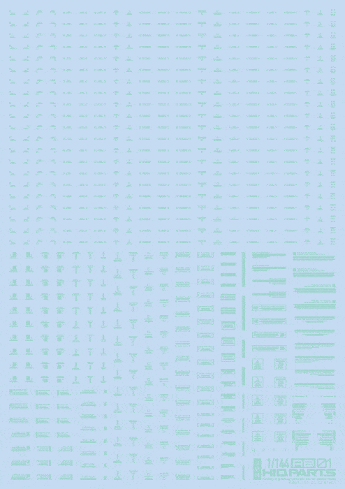 1/144 RB01 Caution Decal Pastel Mint(1pc)