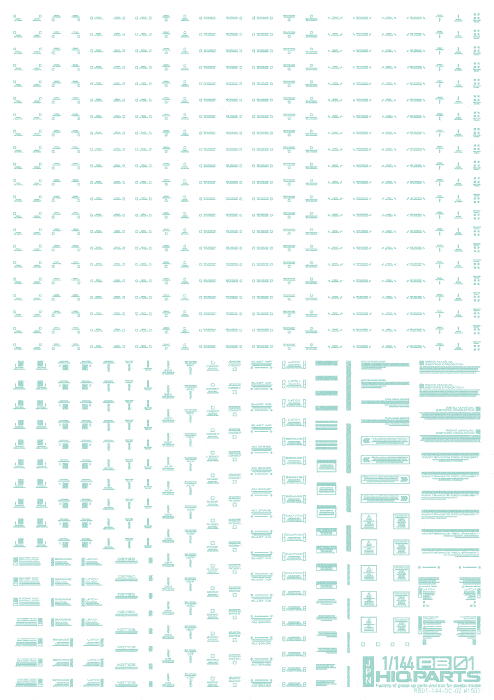 1/144 RB01 Caution Decal Pastel Mint(1pc)