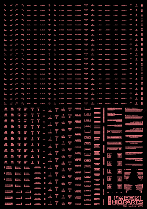 1/144 RB01 Caution Decal Pastel Pink(1pc)