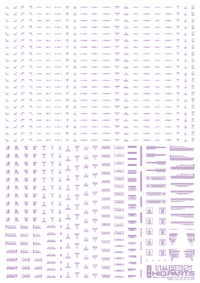 1/144 RB01 Caution Decal Pastel Violet(1pc)