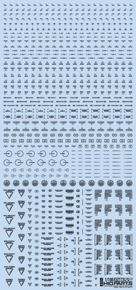 1/100 RB02 Caution Decal One Color Dark Gray(1pc)