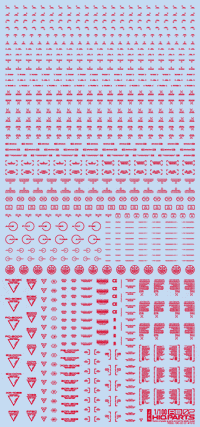 HiQ Parts 1/100 RB02 Caution Decal One Color Red (1pc)