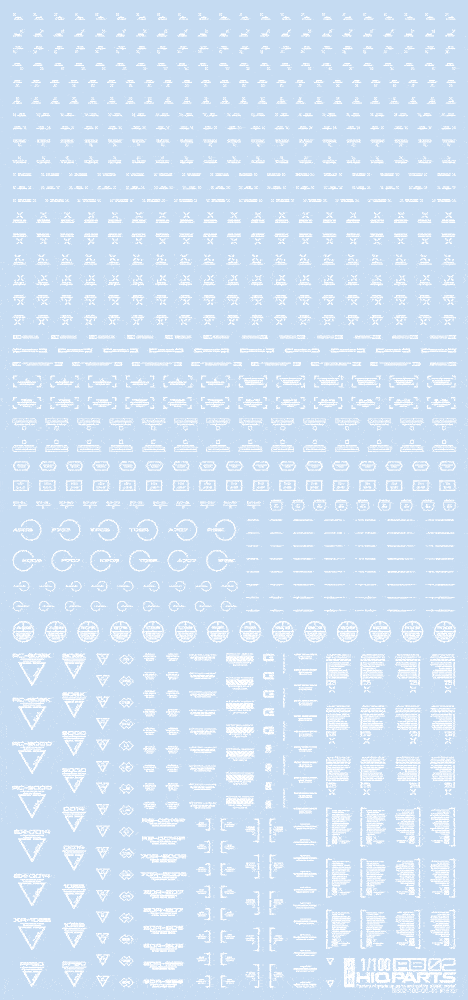 1/100 RB02 Caution Decal One Color white(1pc)