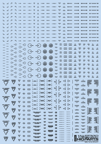 1/144 RB02 Caution Decal One Color Dark Gray(1pc)
