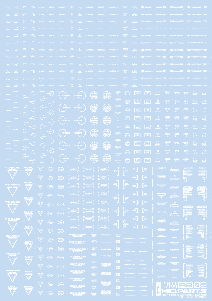 1/144 RB02 Caution Decal One Color White(1pc)