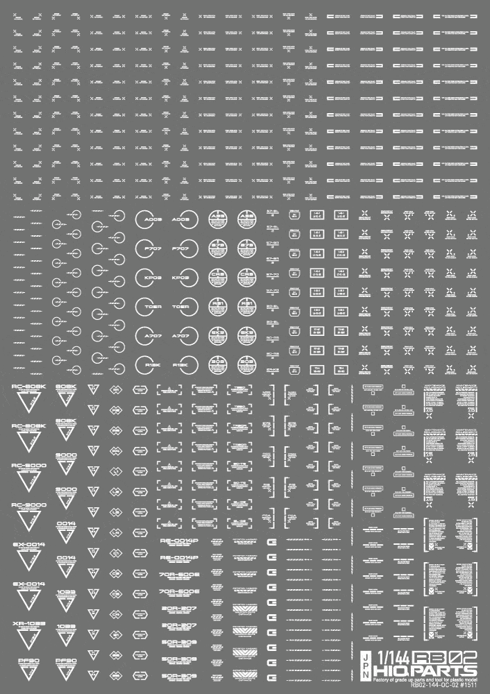 1/144 RB02 Caution Decal One Color White(1pc)
