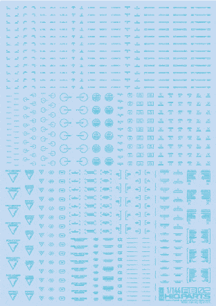 1/144 RB02 Caution Decal Pastel Blue(1pc)