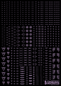 1/144 RB02 Caution Decal Pastel Violet(1pc)