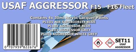 USAF AGGRESSOR F15 - F16 COLOUR SET