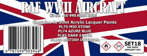 RAF WWII DESERT SCHEME COLOUR SET #1