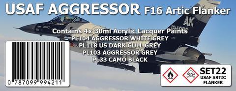 USAF AGGRESSOR : F16 ARTIC FLANKER COLOUR SET
