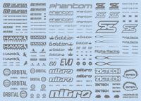 Sponsor Logo Decal 01S Gray(1pc)