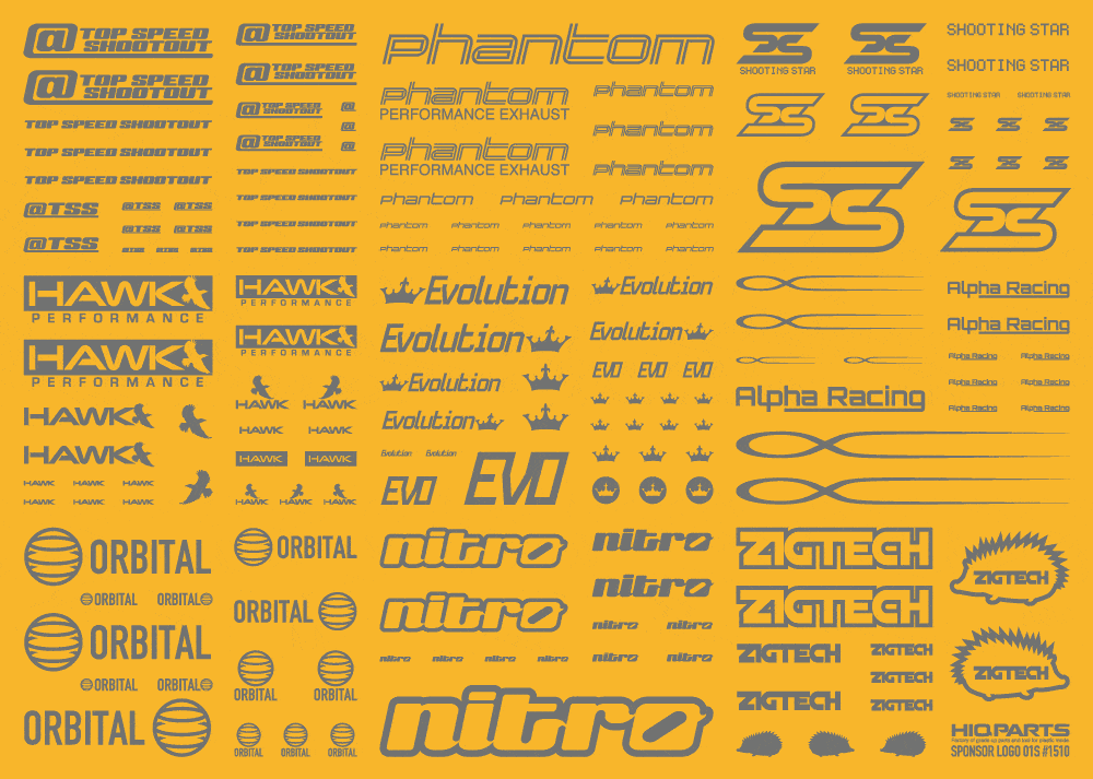 Sponsor Logo Decal 01S Gray(1pc)