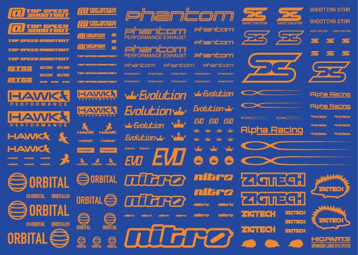 Sponsor Logo Decal 01S Orange(1pc)
