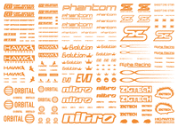 Sponsor Logo Decal 01S Orange(1pc)