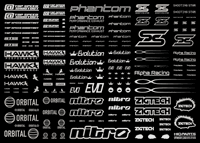 Sponsor Logo Decal 01S Silver(1pc)