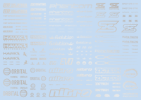 Sponsor Logo Decal 01S Silver(1pc)