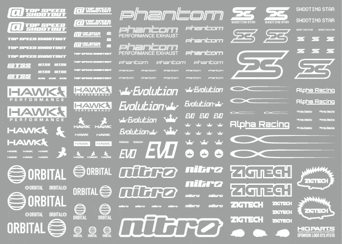 Sponsor Logo Decal 01S White(1pc)