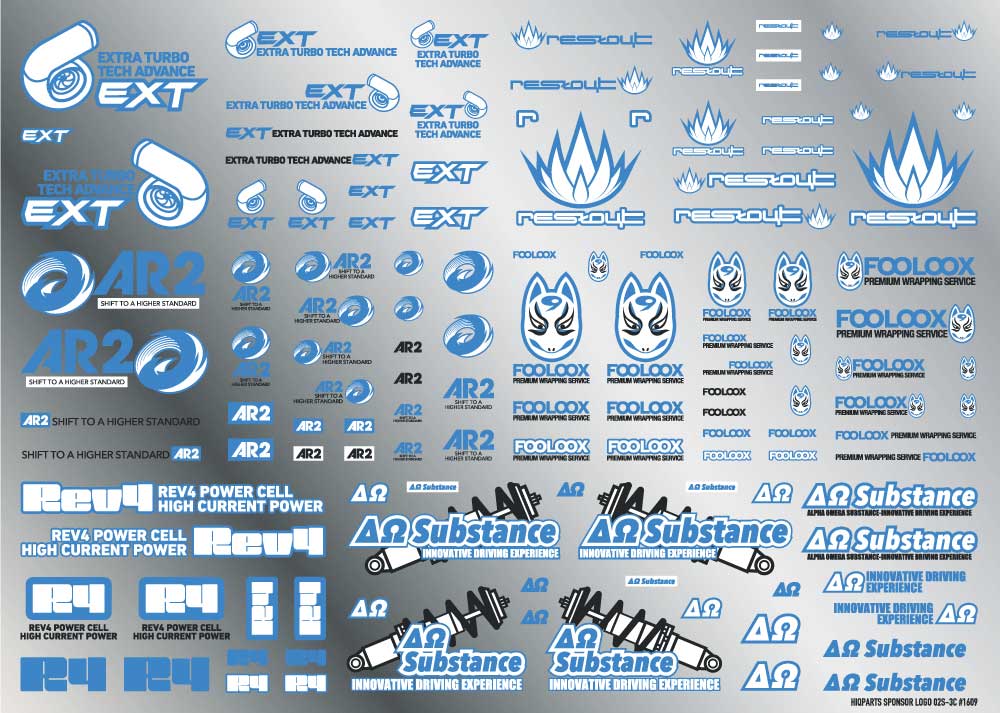 Sponsor Logo Decal 02S Indigo Blue(1pc)