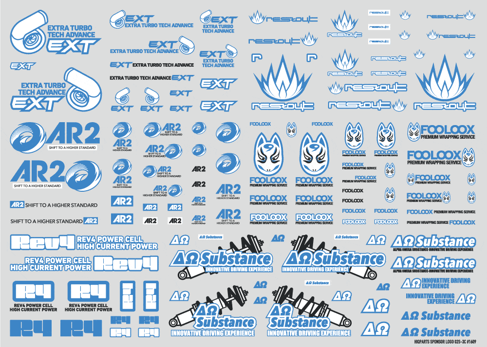 Sponsor Logo Decal 02S Indigo Blue(1pc)