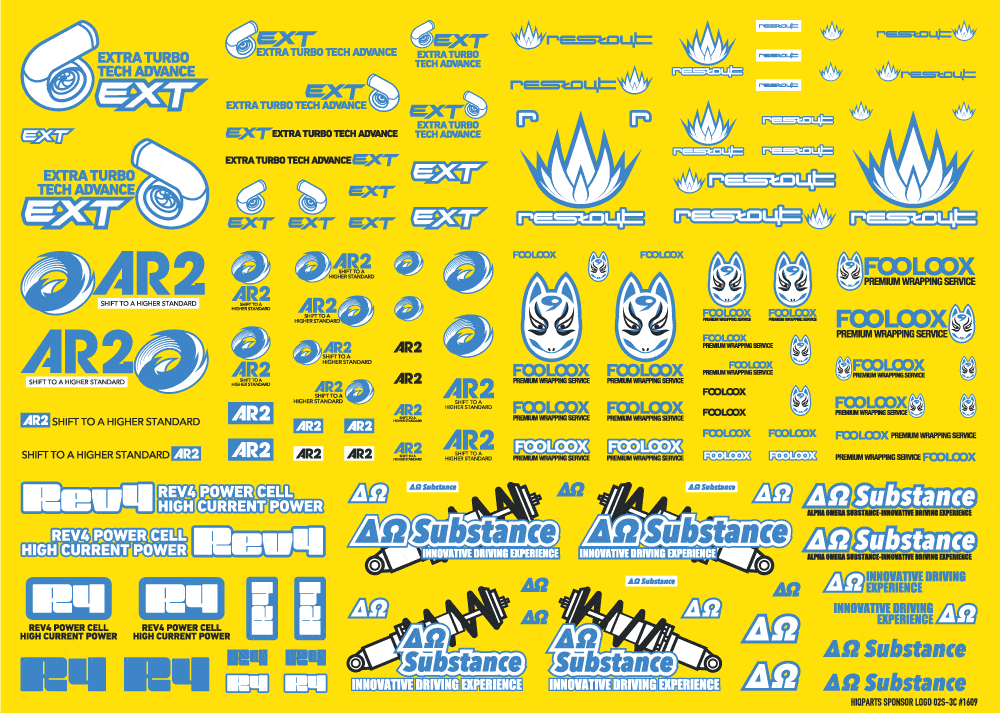 Sponsor Logo Decal 02S Indigo Blue(1pc)