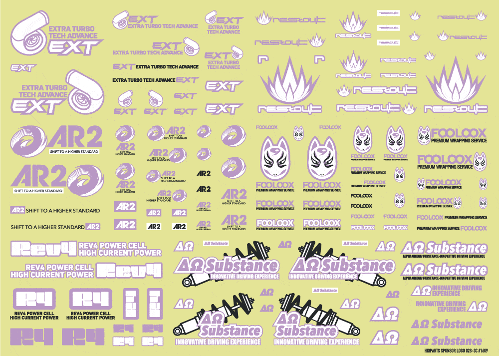 Sponsor Logo Decal 02S Light Purple(1pc)