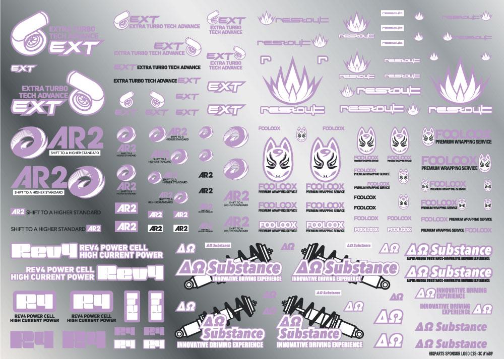 Sponsor Logo Decal 02S Light Purple(1pc)