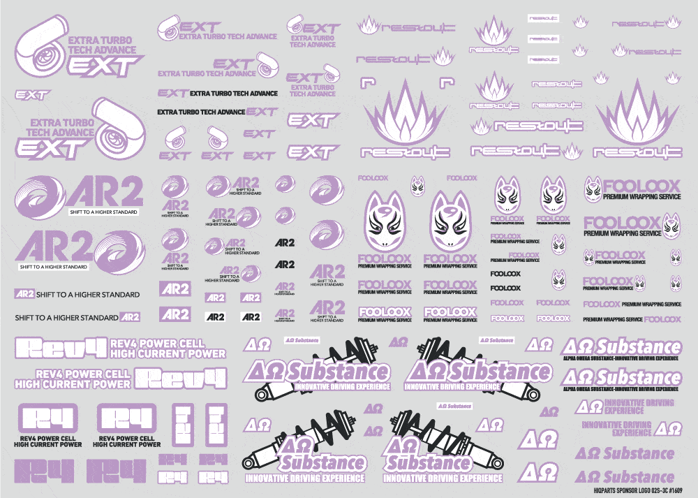 Sponsor Logo Decal 02S Light Purple(1pc)