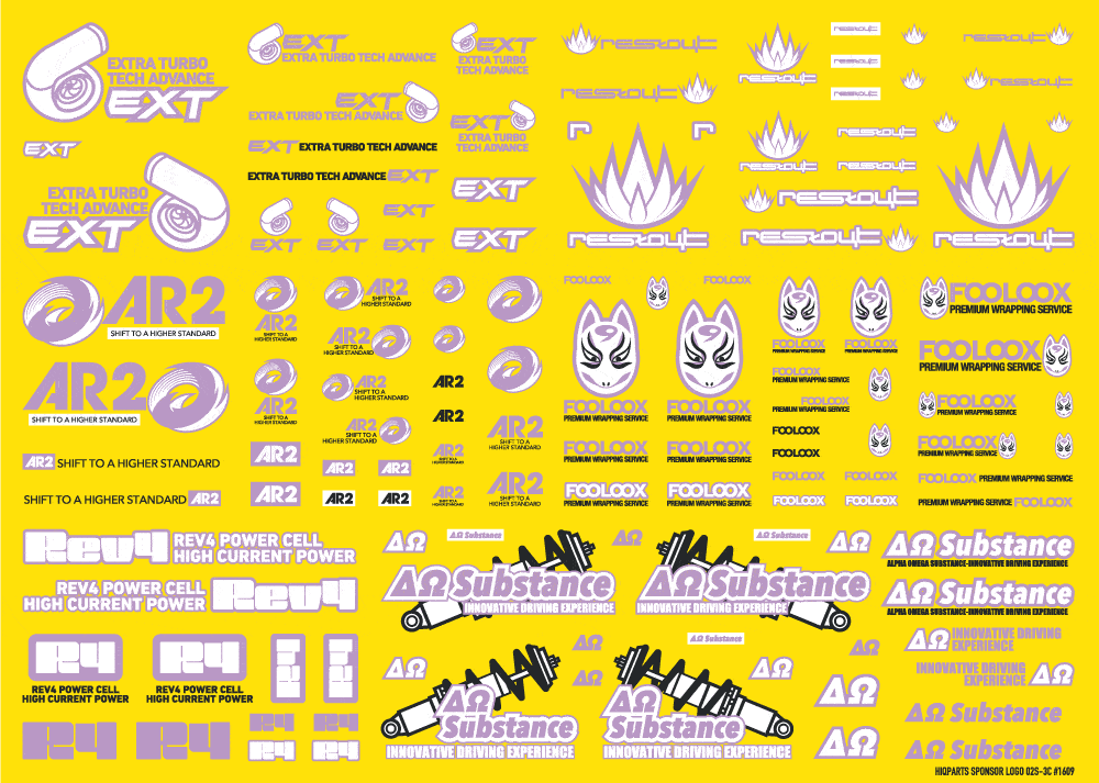 Sponsor Logo Decal 02S Light Purple(1pc)