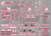 Sponsor Logo Decal 02S Pink / Dark Gray(1pc)