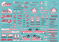 Sponsor Logo Decal 02S Pink / Dark Gray(1pc)