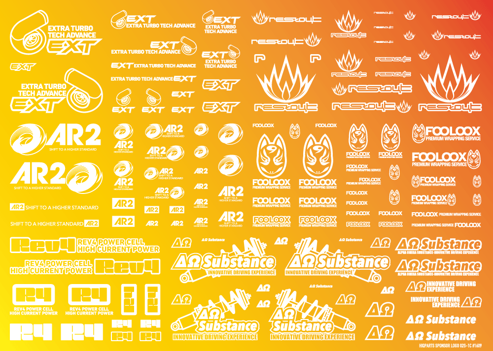 Sponsor Logo Decal 02S White(1pc)