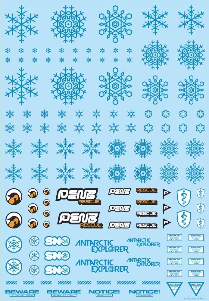 Snow Decal Blue(1pc)