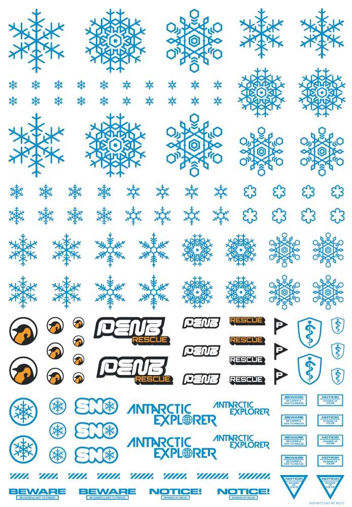Snow Decal Blue(1pc)