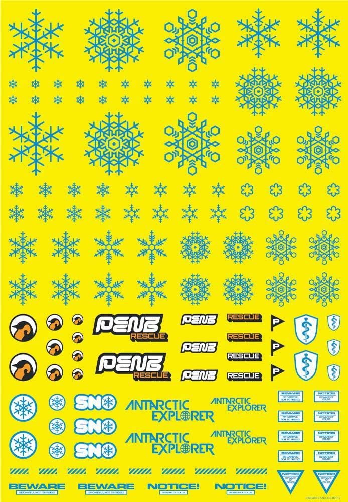 Snow Decal Blue(1pc)