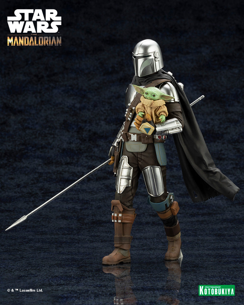 The Mandalorian ArtFX+ The Mandalorian & Grogu with Beskar Staff Statue