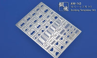 Steel Spirit AW-143 Panel Line Scribing Stencil / Detail Template Set