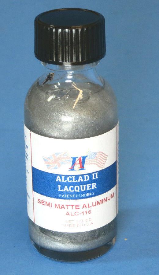 Alclad II 1oz. Bottle Semi-Matte Aluminum Lacquer ALC-116