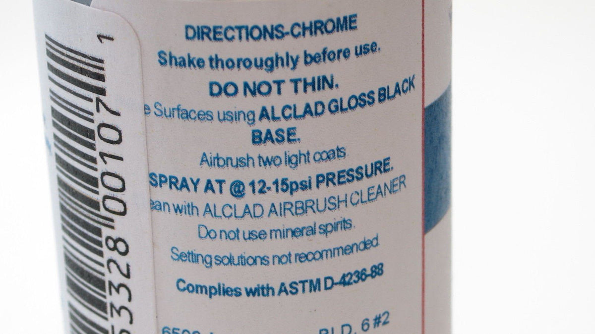 Alclad II 1oz. Bottle Chrome Lacquer for Plastic ALC-107