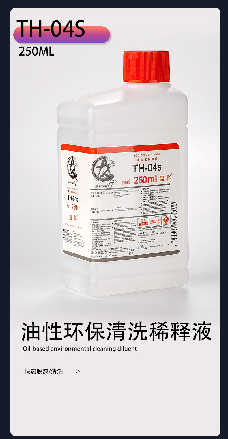 Sunin Thinner TH-04S Airbrush Cleaner (250ML)