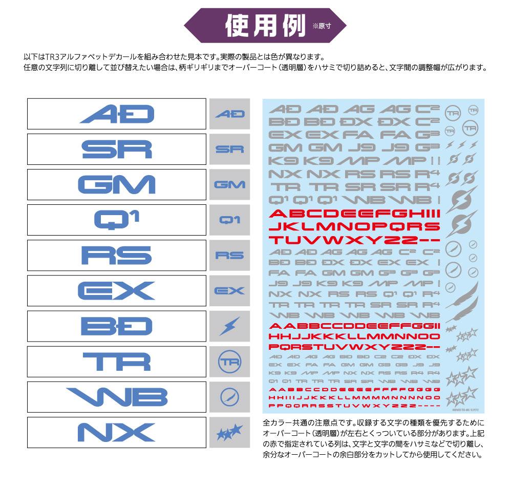 TR Decal 3 Alphabet Blue(1pc)