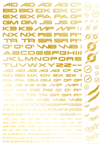 TR Decal 3 Alphabet Gold(1pc)