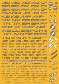 TR Decal 3 Alphabet Gray(1pc)