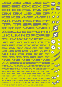 TR Decal 3 Alphabet Gray(1pc)