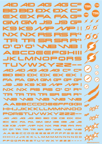 TR Decal 3 Alphabet Orange(1pc)