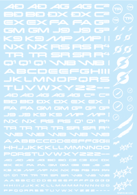 TR Decal 3 Alphabet White(1pc)