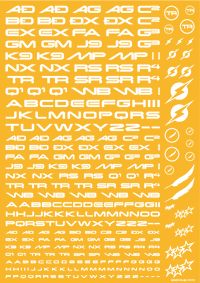 TR Decal 3 Alphabet White(1pc)