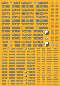 TR Decal 3 Number Gray(1pc)