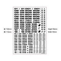 TR Decal 3 Number Silver(1pc)